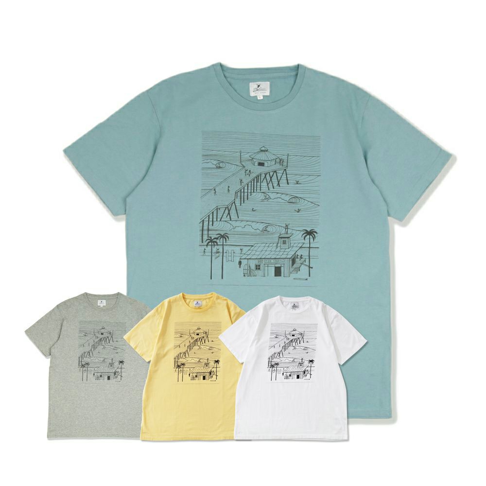 PIASPORTS ホワイト パネルデザイン シャツ Pier Sports ピアスポーツ Tシャツ | Jonas Claesson official